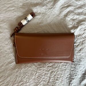 Celine Triomphe Brown Leather Glasses Case